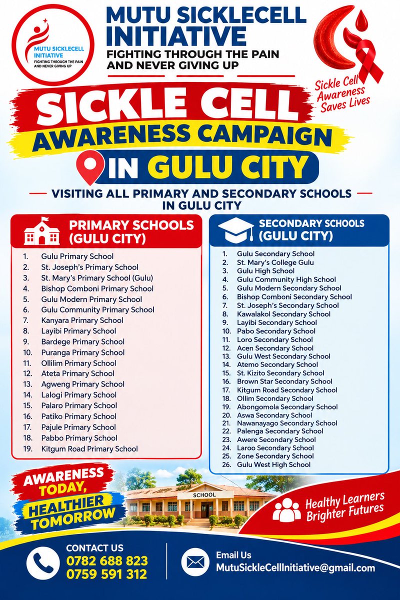 MUTUSICKLECELL's tweet photo. We are taking Sickle Cell awareness into schools because every child deserves to learn in an environment free from stigma and discrimination.

Through MUTU Sicklecell Initiative Uganda, we are empowering students and teachers with knowledge about sickle cell disease.
#SickleCell https://t.co/fsQC8n1cSy