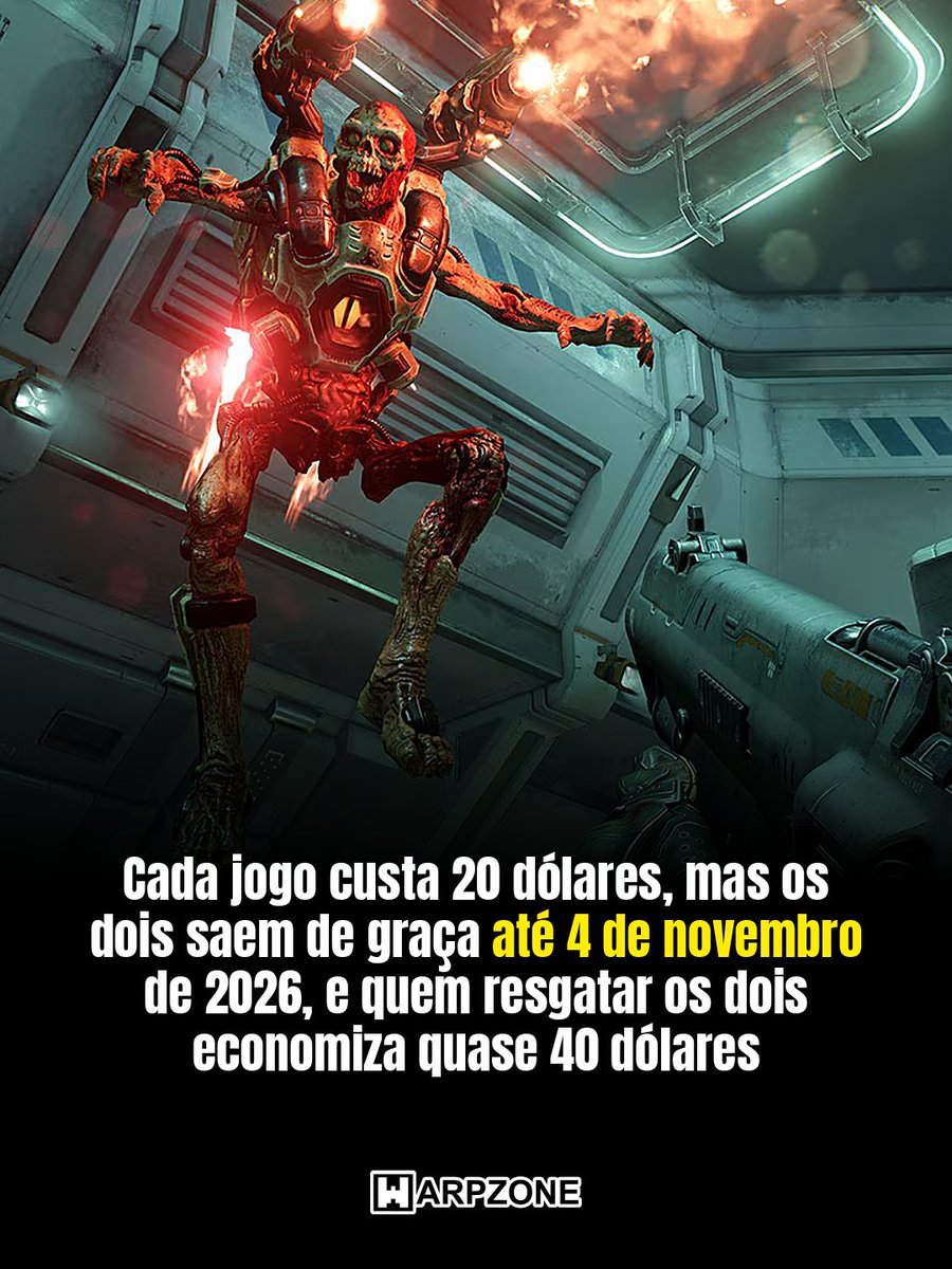 WarpZoneMe's tweet photo. Jogo de graça? Quero! DOOM 2016 está de graça para quem tem Amazon Prime.

#DOOM #AmazonPrime #WarpZone https://t.co/lwPLXEDc9W