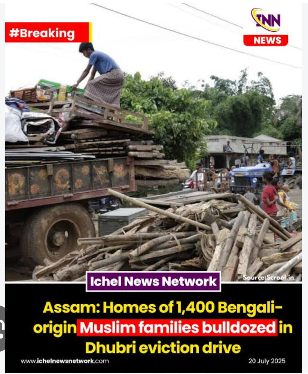b2sharan's tweet photo. Demolishing #Mosque, #Masjid #Madrasa homes of #Muslims across #India to give land to #Adani & other industrialists.
Whatever is built on these forcibly acquired land & properties & making thousands of families homeless, will never flourish, they carry the curses & sorrows of the poor.
What goes around comes around.
Circle of life.