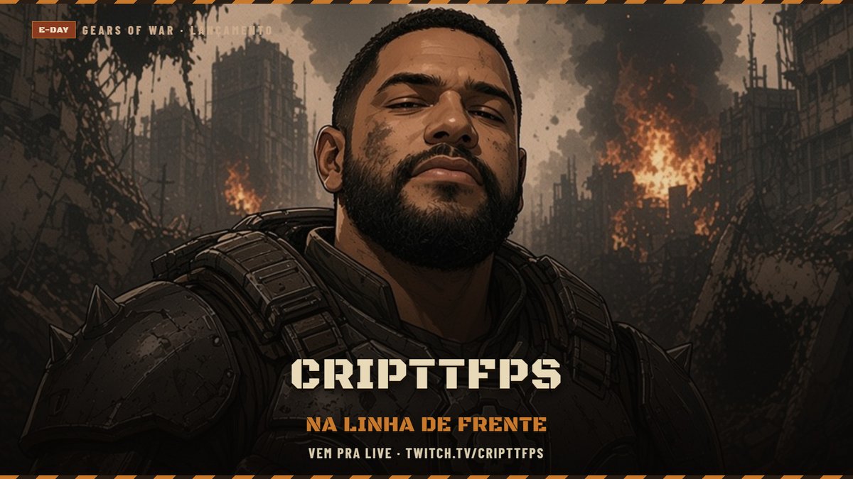CriptFPS's tweet photo. hoje, 11:45 🇧🇷

Gears of War: E-Day libera meio-dia no Game Pass. Vou estar ao vivo
ANTES de destravar e jogo a primeira vez com vocês, no instante
que soltar.

A invasão começa amanhã.

https://t.co/wlhDdqpouM

#GearsOfWar #EDay #TwitchBR https://t.co/oXKoClAYvG