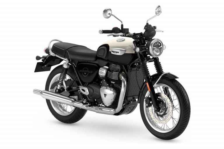PutiMotor's tweet photo. トライアンフ モーターサイクルズ ジャパンが、400ccの新型モダンクラシック「Bonneville T40（ボンネビルT40）」と、ブラックアウト仕様の「Bonneville T40 Black（ボンネビルT40ブラック）」を発表。

60年以上続くBonnevilleの名を、初めて400ccクラスに導入するモデル。

398ccの水冷単気筒TRシリーズエンジンをBonneville専用にチューニングし、円形TFTメーター、クルーズコントロール、リーンアングル対応のコーナリングABSとトラクションコントロールを標準装備。

【燃料含む車重/シート高/タンク/出力】
191kg/770-790mm/14.5L/31ps

https://t.co/kxHmuqBUkT