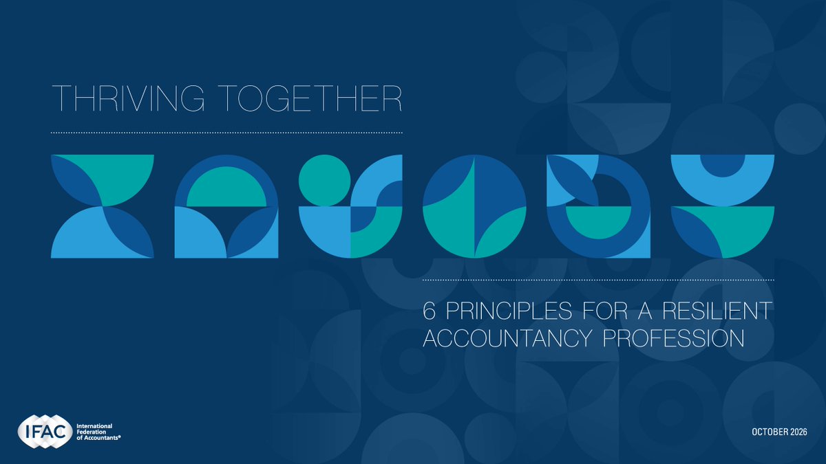 IFAC's tweet photo. The future of the accountancy profession depends on its people.

Today, we launched global principles to provide a practical framework for organizations, leaders, and individuals to help create environments where people can thrive over the long term.

🔗 https://t.co/s5Ln3DLtjh https://t.co/bIfpJOa8JR