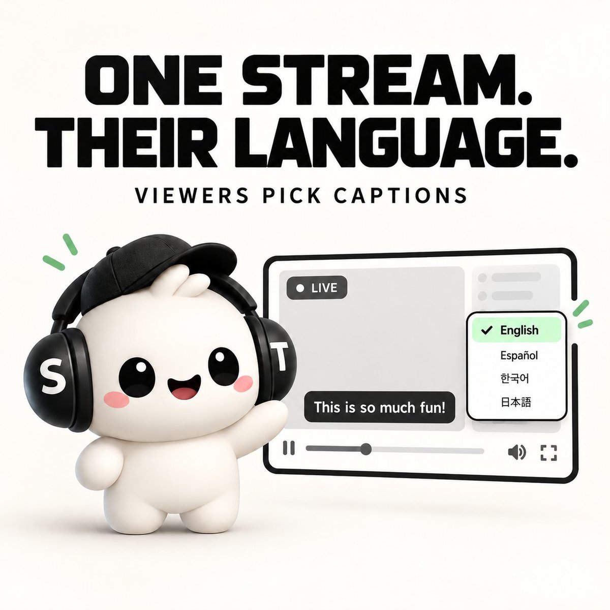 StreamTranslate's tweet photo. I don't want to decide which language everyone needs. The person watching should get to pick their captions. https://t.co/8wBdzcptby