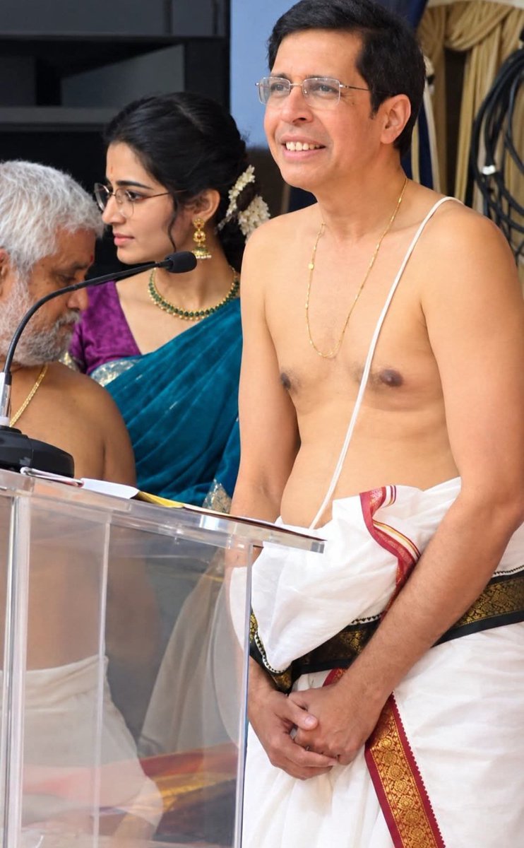 ThusSpokeDharma's tweet photo. Meet Prof. V. Kamakoti, Director of IIT Madras and the chief mind behind SHAKTI, India's first indigenous microprocessor. With over 150 peer-reviewed research papers and decades in high-performance computing, he operates at the bleeding edge of frontier technology.

He also wears his sacred thread with complete ease, lives his traditions openly, and carries his ancestral heritage without an ounce of cognitive dissonance.

For decades, an insecure ideological ecosystem peddled the lazy narrative that modern scientific inquiry requires cultural amnesia and self-loathing. Prof. Kamakoti demolishes that colonial inferiority complex in broad daylight. You can build sovereign microchips, steer India's top engineering institution, and still remain deeply anchored in Sanatana Dharma.

If certain self-appointed gatekeepers get triggered by the sight of a world-class computer scientist wearing his Janeu, that is entirely their burden to carry. True confidence is mastering cutting-edge science without apologizing for who you are.