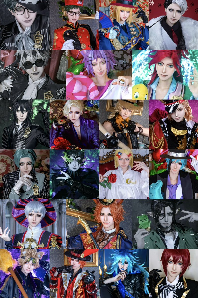 bon_cos_1129's tweet photo. 衣装作りとメイク頑張ってたら、入らなかったキャラ含め1人で20役以上やってました。
どうもツイステ狂いレイヤーです😊 https://t.co/2KDIsLxqHM