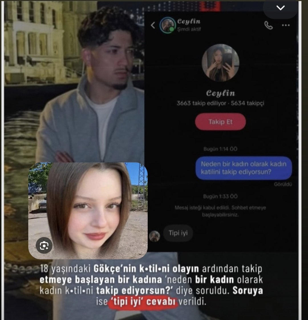 Mehmet734202's tweet photo. Bursada #Gökçe bu cani tarafından k@tlediliyor
K@til hapishaneye #gökçe mezara gidiyor
K@til hapse girmesine rağmen #gökçenin hemcinsleri k@tilin sosyal medya hesabını takip ediyor
Neden bir #kadın olarak #kadın k@tilini takip ediyorsun sorusuna #tipiiyi diyor
Lanet olsun size https://t.co/TLUBSVQ2KI