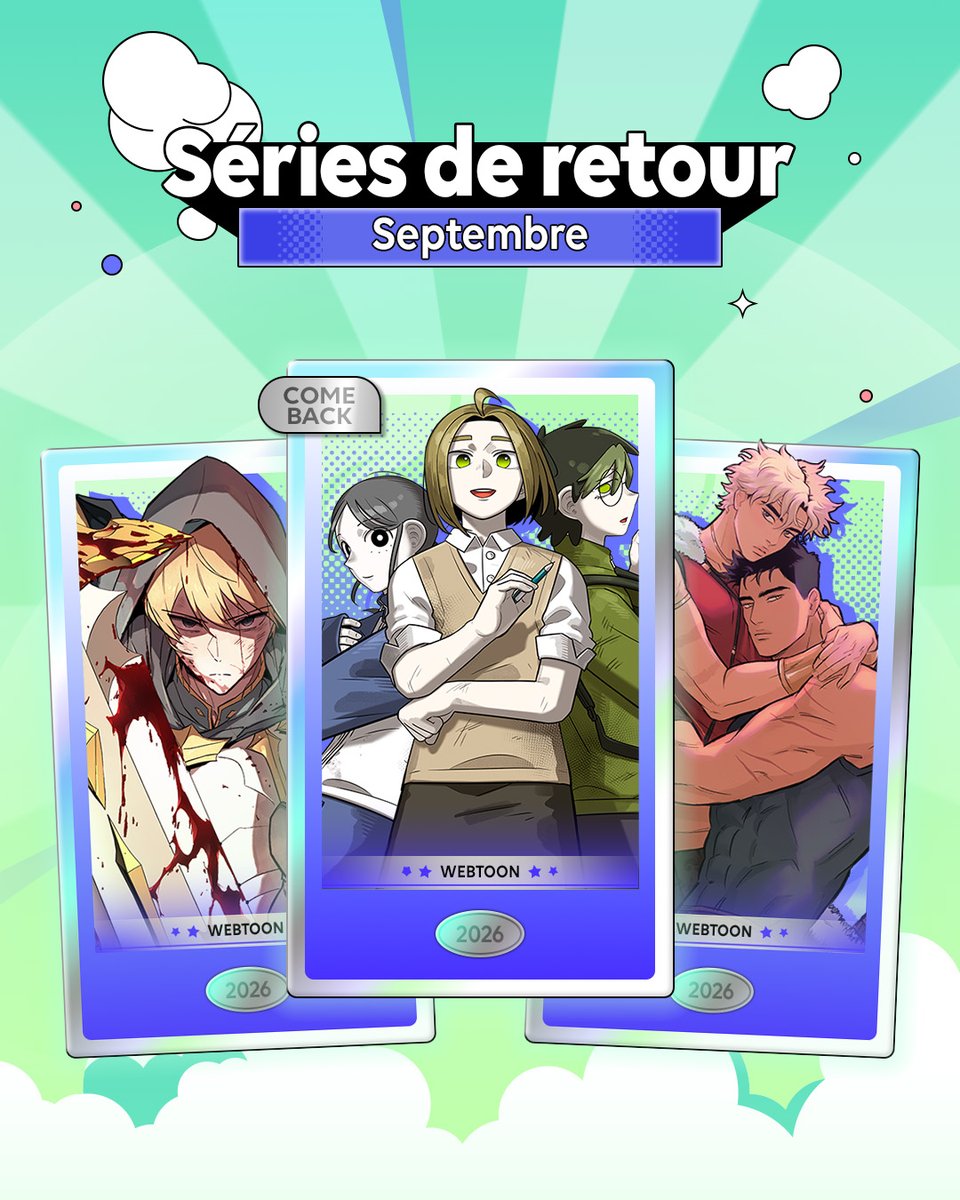 webtoonfrxuly's tweet photo. Ces séries reviennent en septembre ! 👐
Encore plus de séries reviendront bientôt 💪

#WEBTOON #TheLazyLordMasterstheSword #44thPeriodSurvivalClass #Osora https://t.co/qOdZLDdpYq