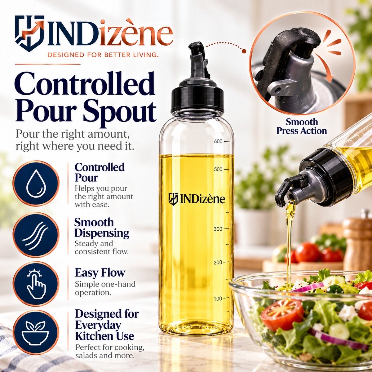 INDizene's tweet photo. Pour cleaner. Cook smarter.

INDizene FlowPour Oil Dispenser gives better control for everyday kitchen use. Explore on https://t.co/Y3oG1Ds5Qf and shop via Flipkart.

#INDizene #OilDispenser #KitchenEssentials #Flipkart https://t.co/ebJQcbSinY