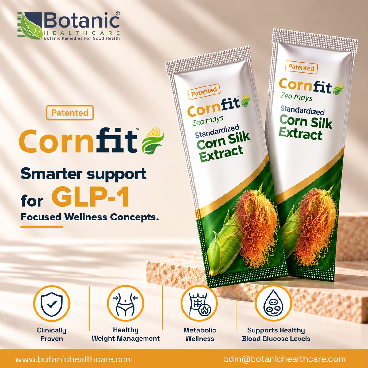 BotanicHealthc1's tweet photo. 𝗣𝗼𝘄𝗲𝗿𝗳𝘂𝗹 𝘀𝗰𝗶𝗲𝗻𝗰𝗲. 𝗖𝗼𝗻𝘀𝘂𝗺𝗲𝗿-𝗿𝗲𝗮𝗱𝘆 𝗳𝗼𝗿𝗺𝗮𝘁𝘀.

𝗖𝗼𝗿𝗻𝗳𝗶𝘁™ is a patented, clinically proven corn silk extract.

#Cornfit #WeightManagement #GLP1 #MetabolicHealth #Nutraceuticals #ProductFormulation #BotanicHealthcare https://t.co/mYSsJIlZIR