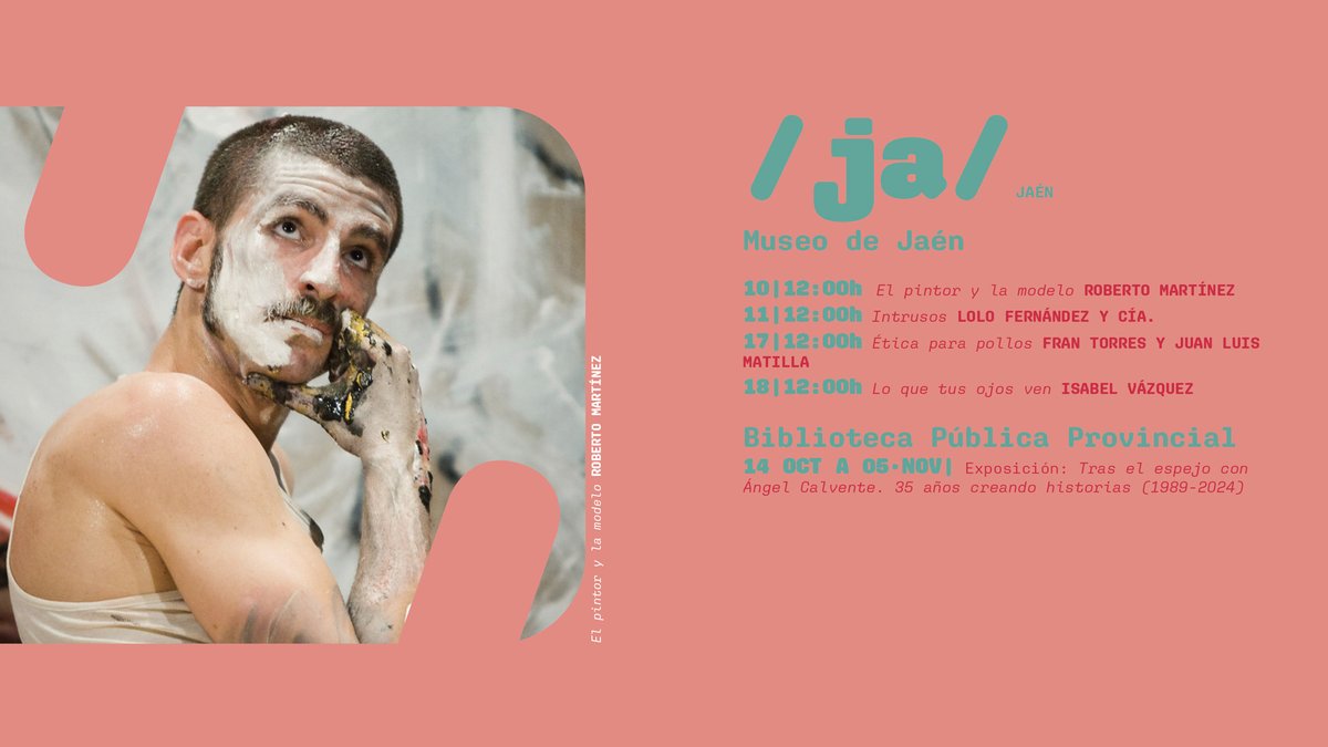 CulturaCuenta's tweet photo. Esta semana arranca #SurEscena en el @MuseodeJaen 

📍10 octubre, 12h, El pintor y la modelo, de Roberto Martínez

📍11 octubre, 12h, Intrusos, de Lolo Fernández y Cía.

👇 Entrada libre
https://t.co/bJgq7Q0N9G 

@CulturaAND @JaenJunta @culturayPHJaen @AndaluciaJunta https://t.co/g1UuMBurz5