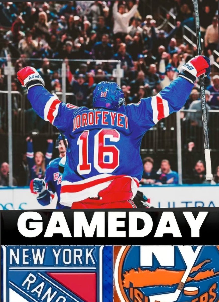 Rangerblue1978's tweet photo. TODAY’S NY RANGERS GAME DAY INFO:
October 6th, 2026.
Regular Season Game 5 of 84
Islanders (1-1-0) vs Rangers (3-1-0)
Madison Square Garden, NYC, NY.
Today: 7:30 PM (EST)
TV: ESPN 
RADIO: ESPN 880 AM https://t.co/874jk4ySTh