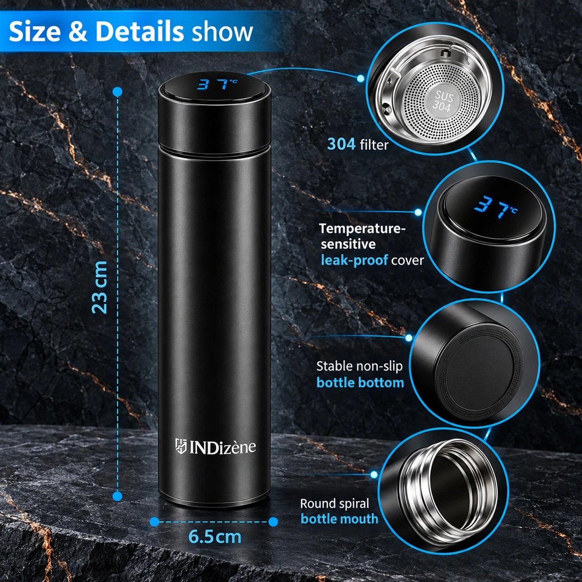 INDizene's tweet photo. Smart hydration, made sleek.

INDizène LED Temperature Display Stainless Steel Insulated Bottle, 500 ml, Black. Built for office, travel, gym and everyday carry.

Explore more INDizène products on our website and shop via Flipkart.

#INDizene #SmartBottle #Flipkart https://t.co/u80qU2Y8Kw