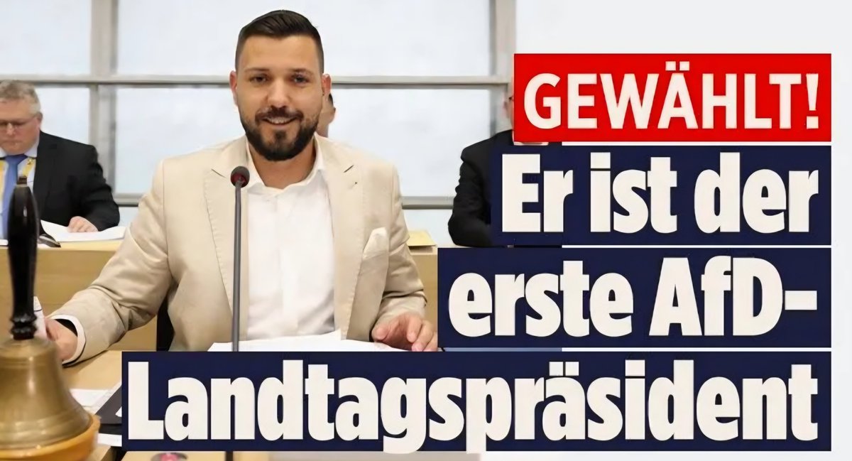 LilitThyra's tweet photo. Es ist vollbracht!
Tobias Rausch ist der Landespräsident von Sachsen-Anhalt und damit der erste AfD-Landespräsident!
Heute wurde ein kleines Stück Geschichte geschrieben! https://t.co/qBQTKry8rv