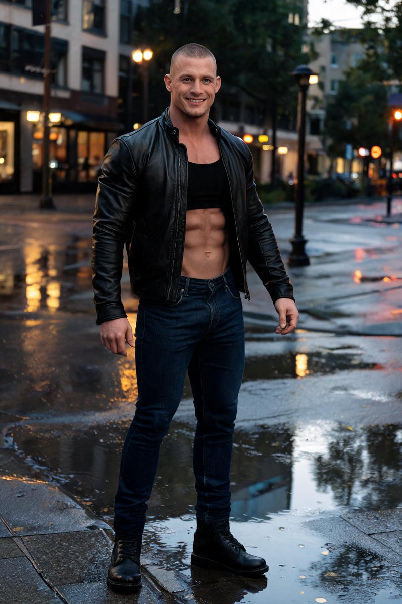 mikect500's tweet photo. One click and the jacket vanishes. The rain falls from his mouth as he smiles. It was just a simple tap and he’s completely bare.

Try it now → https://t.co/4TZllwsUbU

#NSFW #clothesremover #AIundressing #undressAI https://t.co/NI458G1Hpg