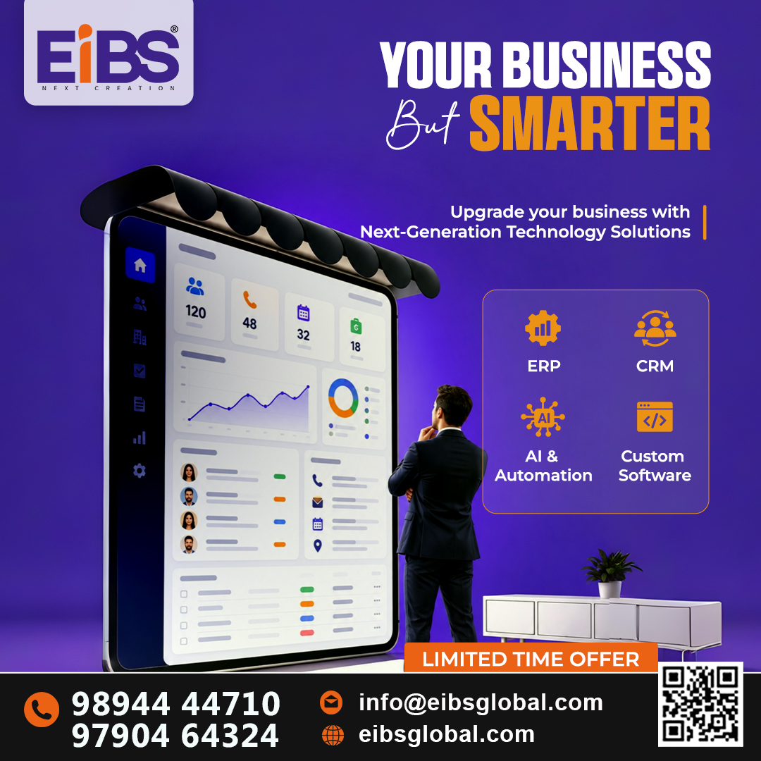 EIBS_Global's tweet photo. π₯ Donβt Miss This Business Upgrade Deal! π¨
#EiBS #businesssolutions #digitaltransformation #erpsoftware #crmsolutions #customsoftware #aiandautomation #businessautomation #digitalbusiness #softwaredevelopment #techsolutions https://t.co/TCMC14SXky