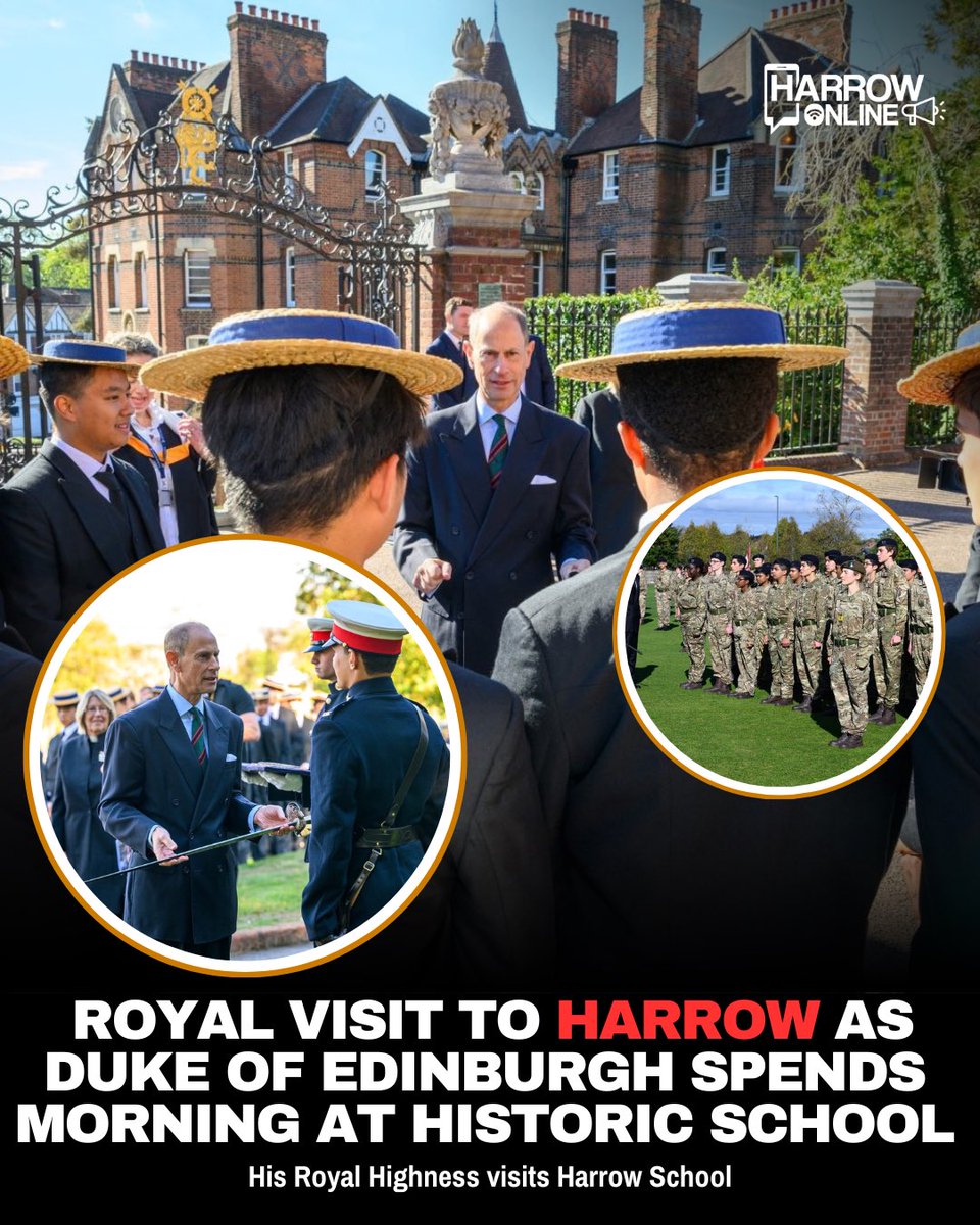 harrowonline's tweet photo. His Royal Highness The Duke of Edinburgh visited Harrow School on Monday, 5 October, where he presented new Banners to the school’s cadets as part of a ceremony marking the start of National Cadets Week. Link in bio. #Harrow #News #HarrowOnline 

📸 Antonio Salgado https://t.co/7BSbbL7MUK