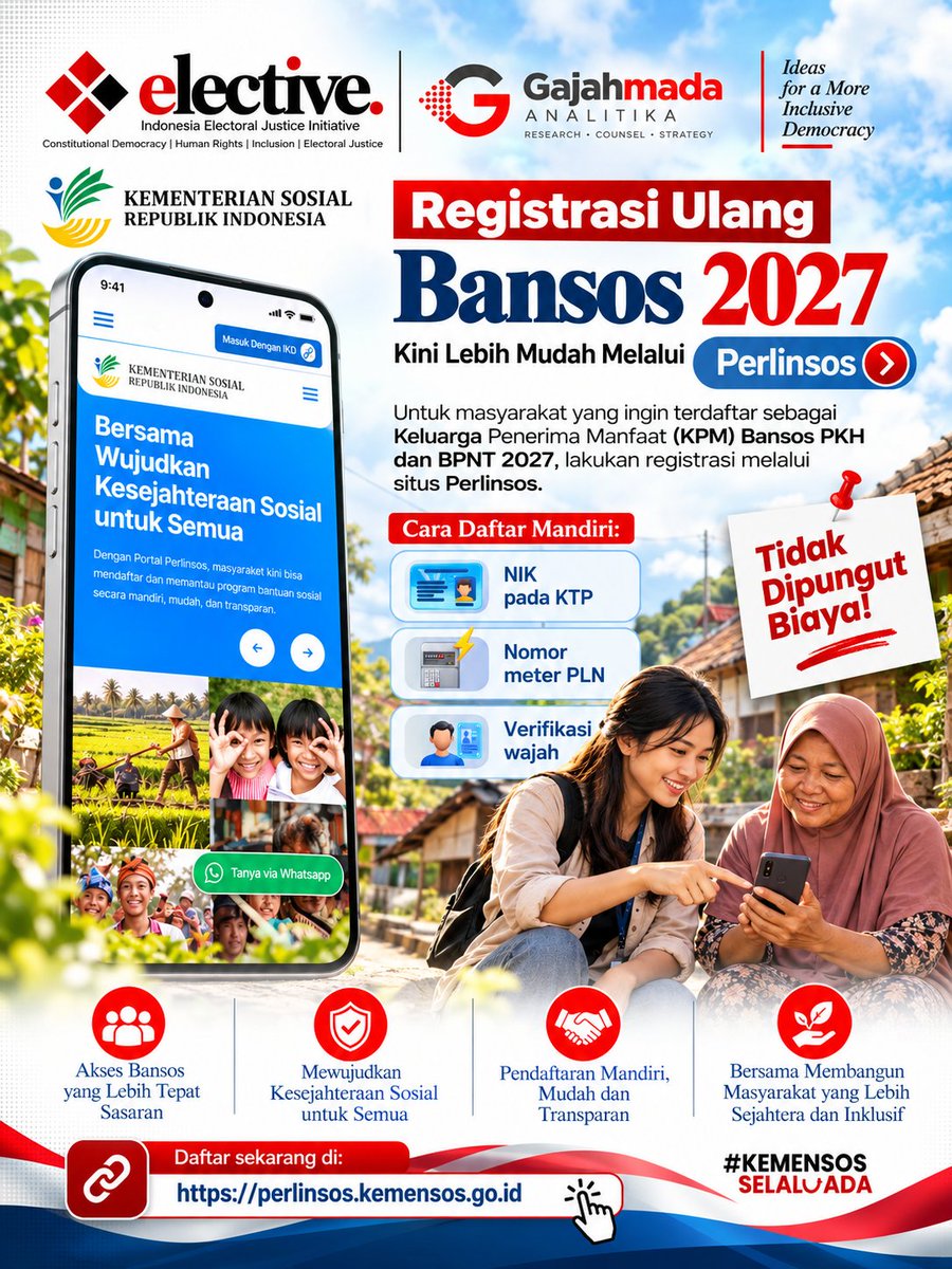 elective_id's tweet photo. Halo Pemuda Indonesia, apa kbr hari Selasa ini? Msh rame soal Hubner ; dean james; #timnasday ; Timnas ; Mulyadi dll y?

Btw, udh tahu blm program Perlinsos Digital? Nah, kita ikut ssialisasikan nih sbgai bentuk apresiasi kpd Kemensos RI. Info lengkap langsung ke Kemensos RI y. https://t.co/3XhUNyhkAi