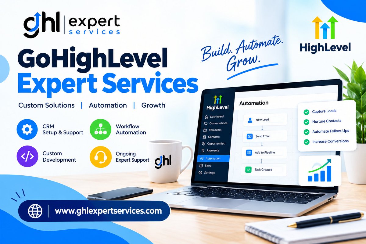 Ghlexperts3's tweet photo. Need better GoHighLevel support?

From CRM setup and automation to funnels, workflows, integrations, and technical support, the right expertise can help agencies save time and manage client accounts more efficiently.

Explore GoHighLevel Expert Services

#GoHighLevel #CRM https://t.co/7natCkCPhc
