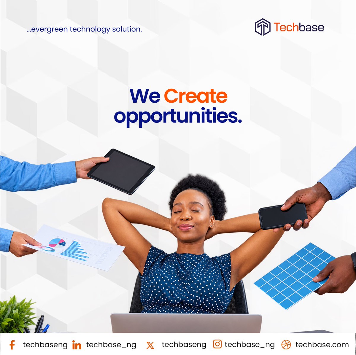 techbase_ng's tweet photo. Every system we build, every workflow we fix, every opportunity we unlock traces back to one goal: real growth for real businesses.
Technology is just how we get there.
#Techbase #TechSolutions #BusinessGrowth #EvergreenTech https://t.co/m8ejD5HyzG