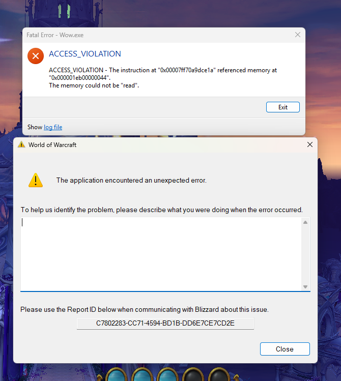 ThePsilencer's tweet photo. *WORLD OF WARCRAFT COMMUNITY*

I SERIOUSLY need your help - I literally cannot play the game anymore. This has gotten progressively worse over the last week to the point where I can no longer log in long enough to make content.

@Warcraft what is going on here? HELP. PLEASE. https://t.co/OPKjjqOSQF
