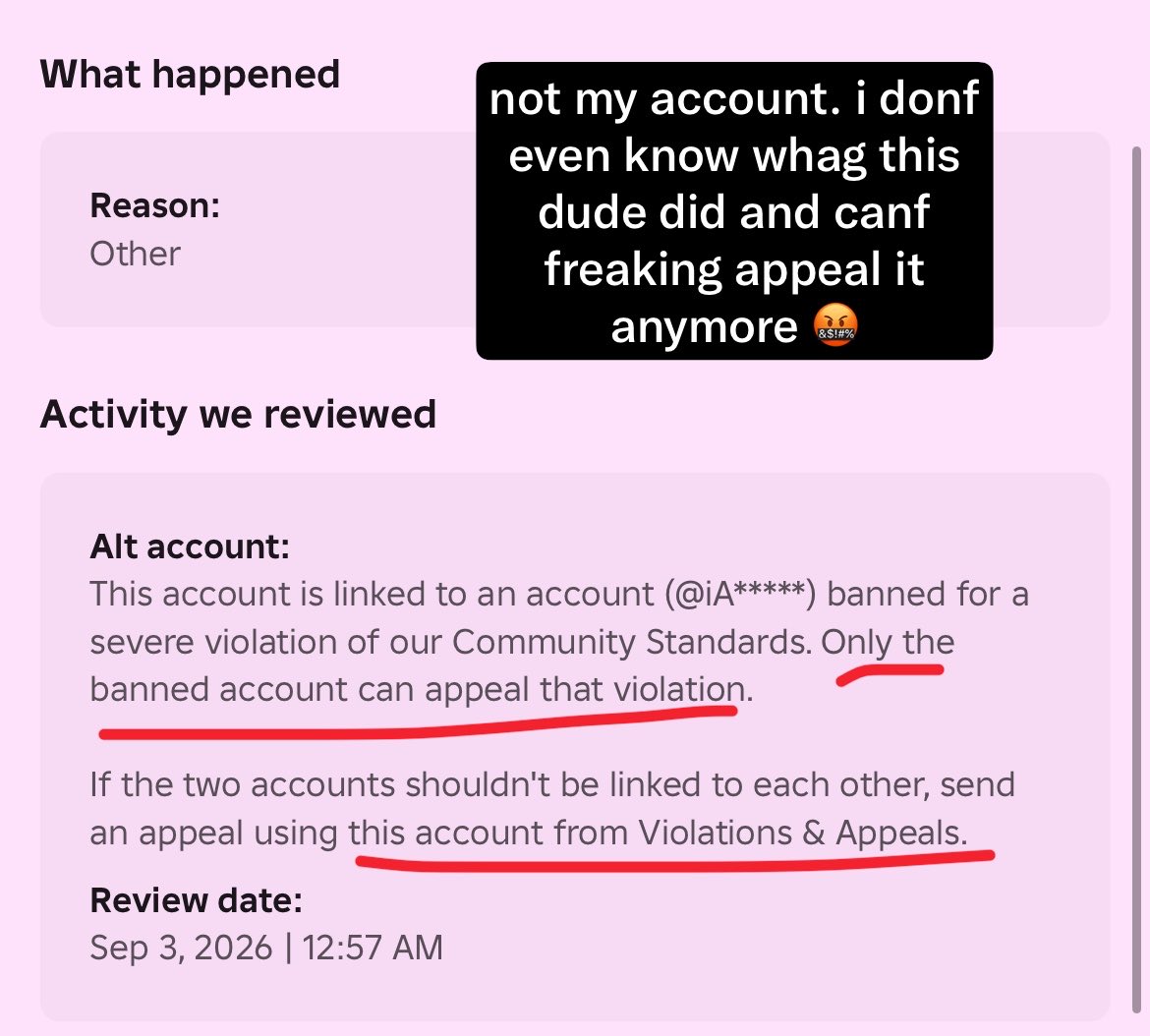 ebsx_'s tweet photo. Enforcement bans give you 2 tries to appeal and they’re denied with AI. I have a shit ton of proof the account doesn’t belong to me but I guess Roblox is too bothered about wanting to LOOK like they’re banning bad people when in reality it’s just innocent people https://t.co/Hu3Qjlspsn