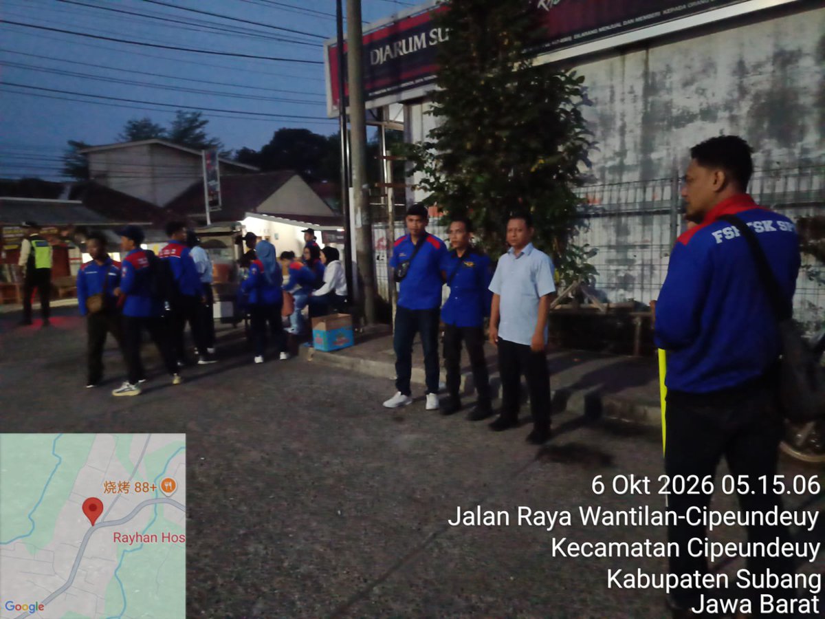 HumassekCpdysbg's tweet photo. Piket Pawas Iptu H. Subur Mulyana SH pimpin pengamanan keberangkatan perwakilan massa Serikat K- SPSI

SUBANG, Selasa (06/10/26) Piket Pawas Iptu H. Subur Mulyana SH pimpin pengamanan keberangkatan perwakilan massa Serikat K- SPSI dalam rangka aksi damai https://t.co/UOXV73IjUO