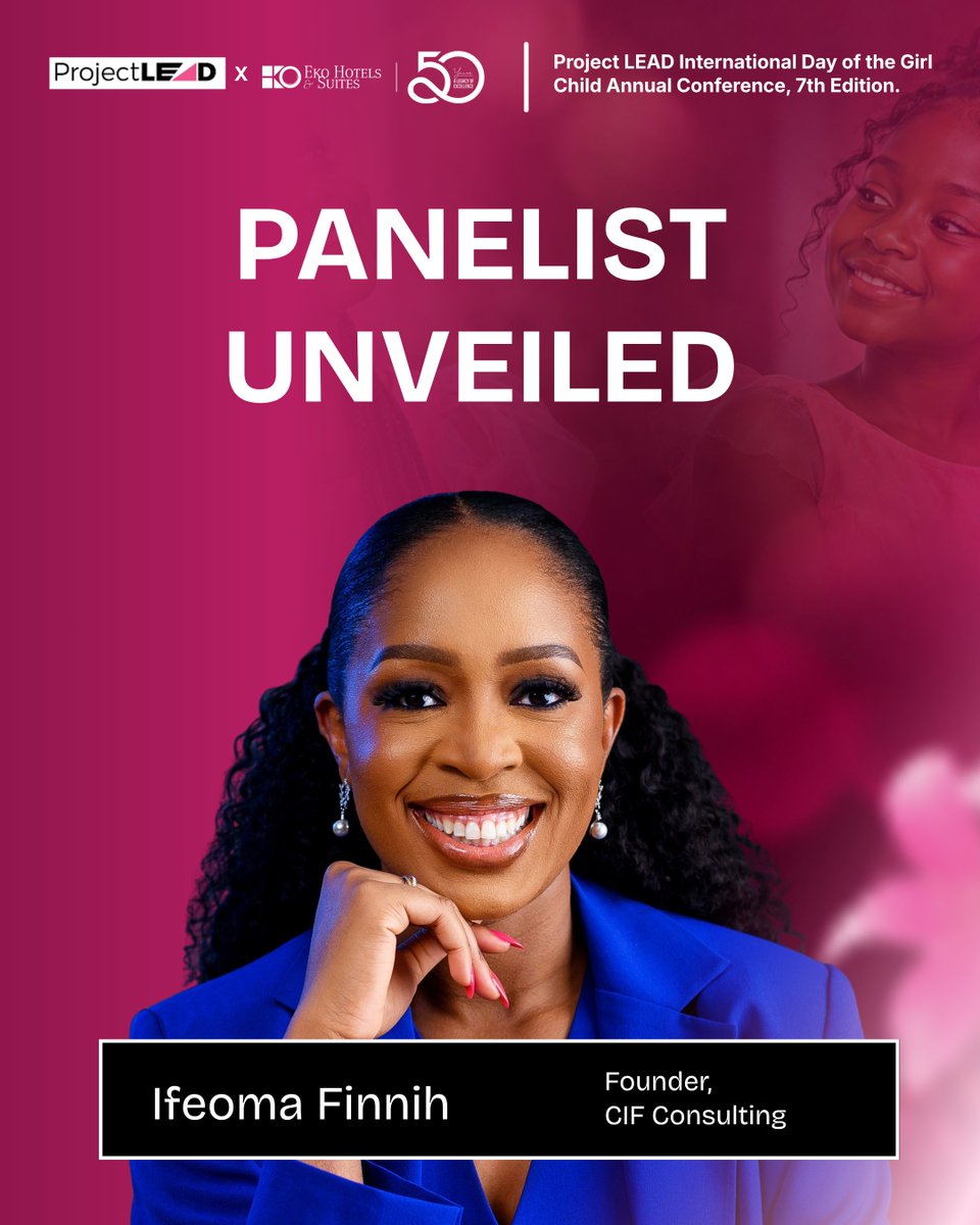 ProjectLEADng's tweet photo. Panel unveil 🥁🥁🥁

One keynote can inspire you. A panel of women who have DONE it will equip you.

Introducing our all-star panel of top female executives at the 7th Edition of Project LEAD International Day of the Girl Child Annual Conference! 

https://t.co/mmCG3gyEO0 https://t.co/WZ37eVrOFt