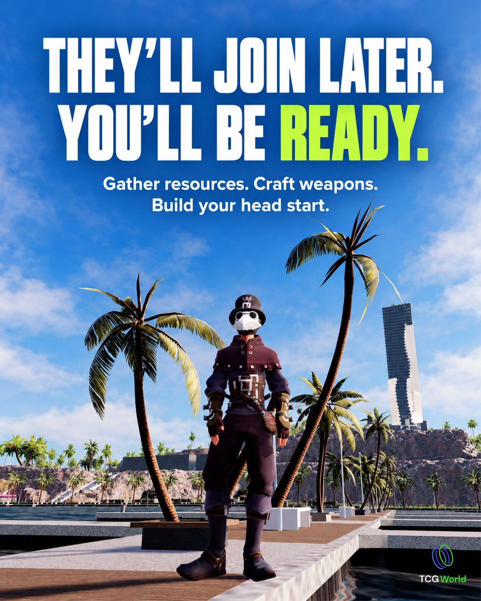 PlayTCGWorld's tweet photo. Waiting for Steam? Your head start could begin today. 👀

Gather resources, craft weapons and get to know TCG World with friends before the next wave joins.

Download from our website and wishlist us on Steam. 🌍 https://t.co/gjKVXpxhfH