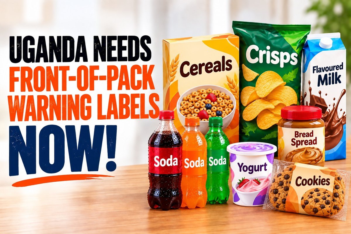 ConsentUganda's tweet photo. Ugandans need simple information they can understand at a glance. Front-of-package warning labels can clearly identify packaged foods that are high in sugar, salt, and fat. Helping consumers make informed choices. #FoPWLUG #UgandaFoodPolicyCoalition @IncubatorGHAI https://t.co/7qwobqfQss