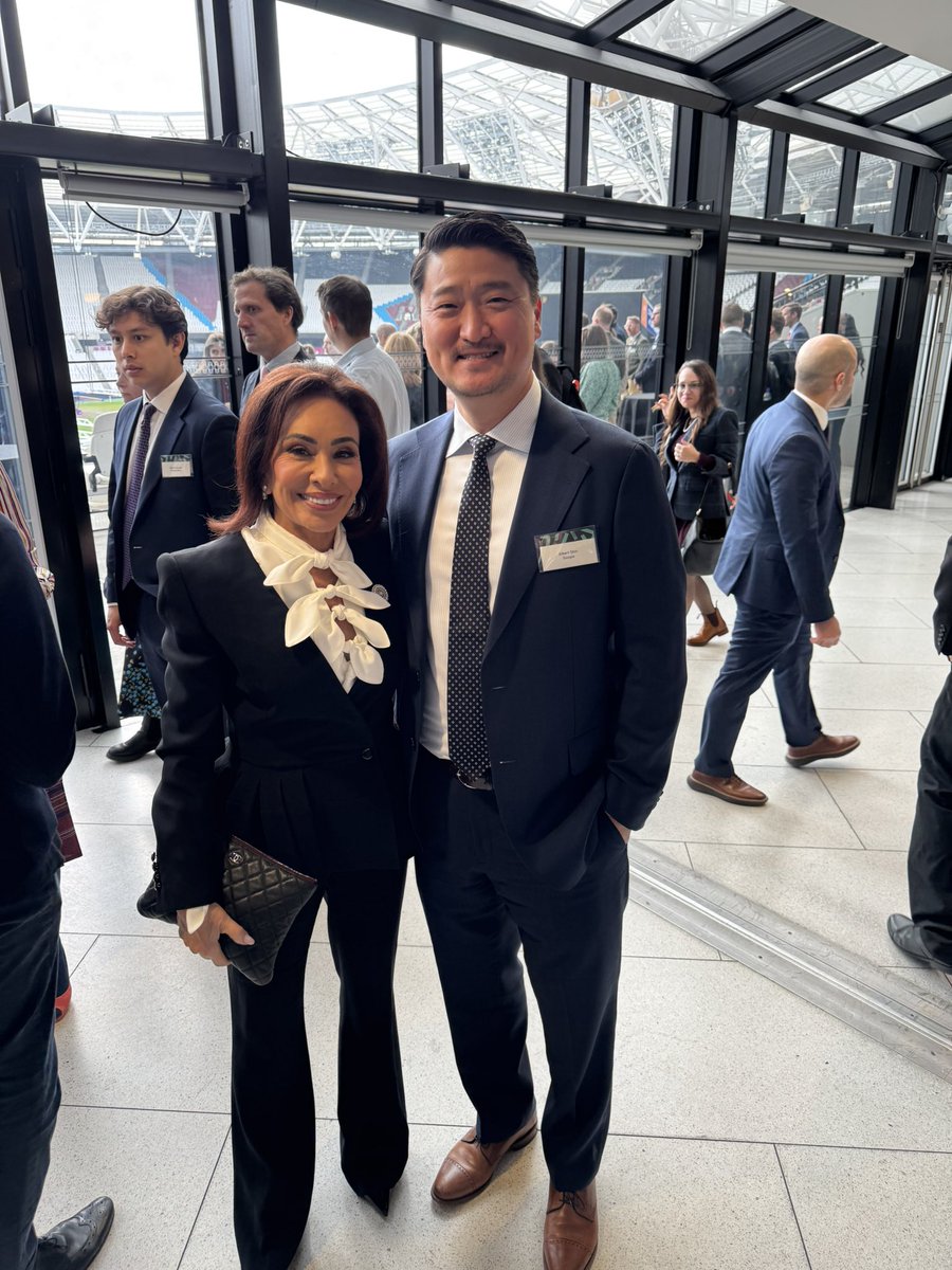 JudgeJeanine's tweet photo. Keynote address at Law Enforcement Disruption Week in London.

10 countries. 15 law enforcement agencies. 15 companies.

One united effort to disrupt scammers and dismantle criminal networks.

Proud to be here with my partners, NCA Director Graeme Biggar, Meta’s Chris Sonderby, and Google’s Albert Shin.

36 hours in London—and now back home!