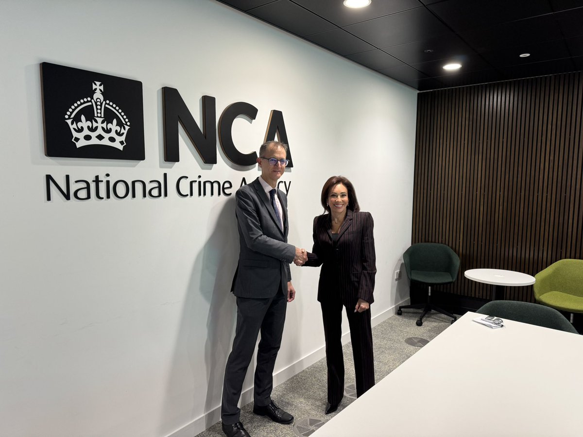 JudgeJeanine's tweet photo. Keynote address at Law Enforcement Disruption Week in London.

10 countries. 15 law enforcement agencies. 15 companies.

One united effort to disrupt scammers and dismantle criminal networks.

Proud to be here with my partners, NCA Director Graeme Biggar, Meta’s Chris Sonderby, and Google’s Albert Shin.

36 hours in London—and now back home!