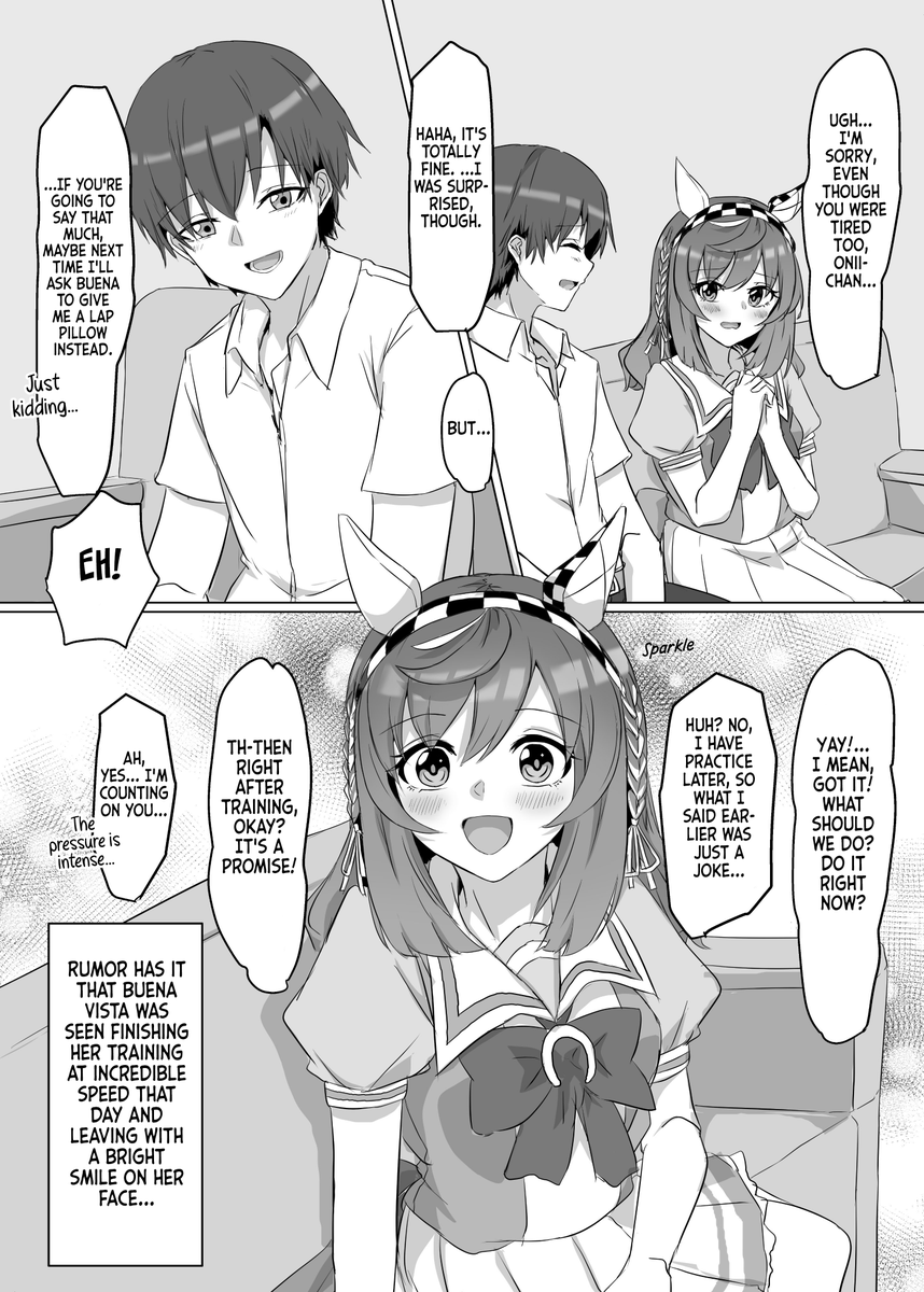 cewcowr's tweet photo. TL EN
Buena's Lap Pillow
art by @Daimei550 

#umamusumeㅤ https://t.co/XdE7ynspuz