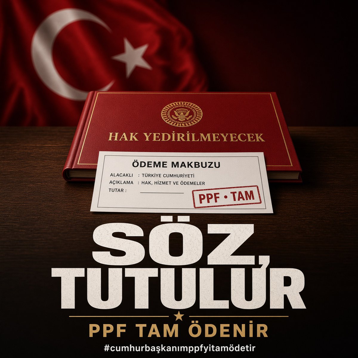 orskyai's tweet photo. Cumhurbaşkanı Recep Tayyip Erdoğan’ın sözü net: milletin hakkına el uzatanın karşısında devlet var.

PPF “aynı gün nakit” diye satıldı. Risk alınmadı.
Hak yedirilmeyecekse, PPF tam ödenir.
#cumhurbaşkanımppfyitamödetir @RTErdogan