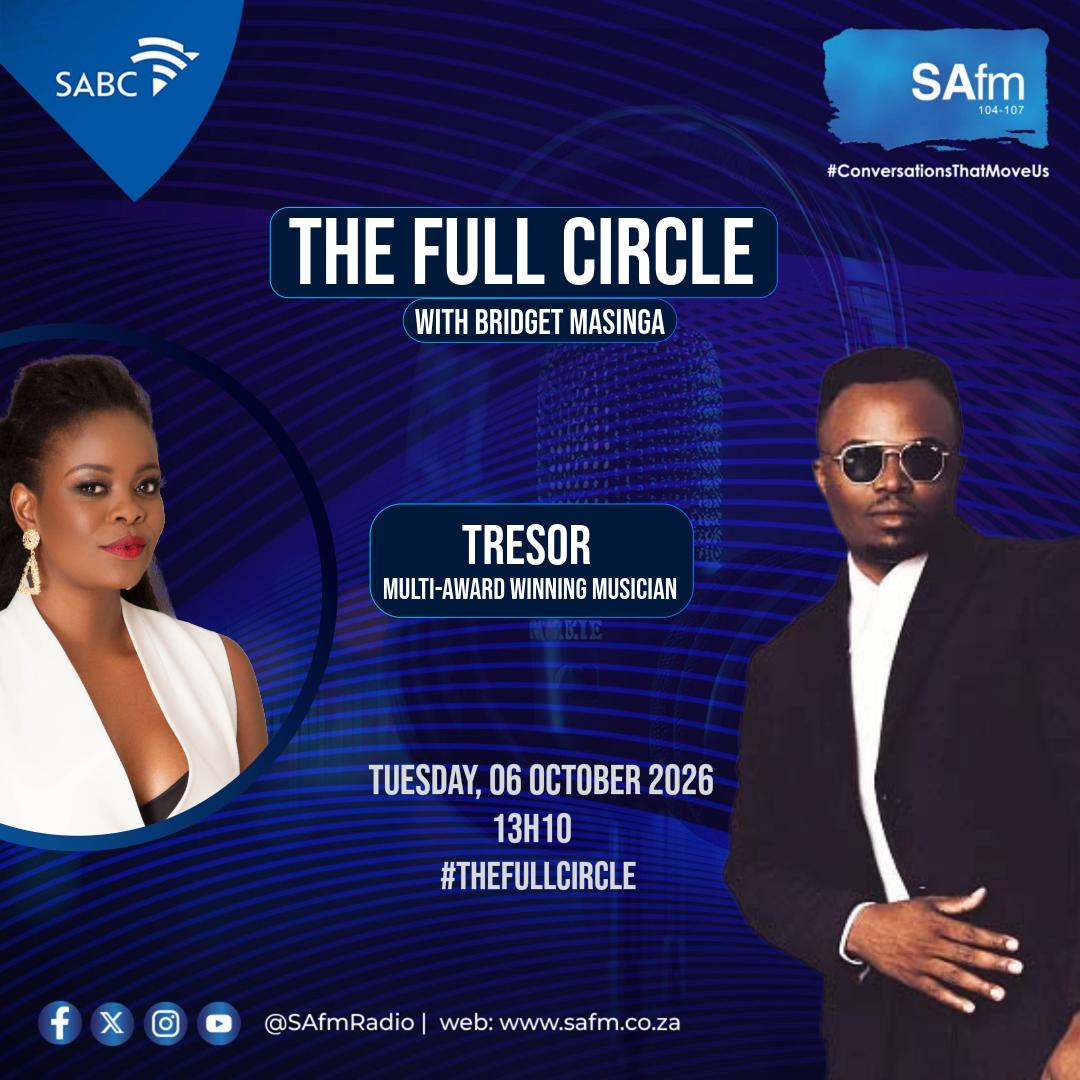 SAfmRadio's tweet photo. [ON AIR] 
#StagesPagesScreensAndMore: Award-winning Musician @tresorofficial joins @BridgetMasinga in studio to speak on the upcoming Our Origin Festival. 

#TheFullCircle, leading the #ConversationsThatMoveUs https://t.co/5GwKFYkJr8