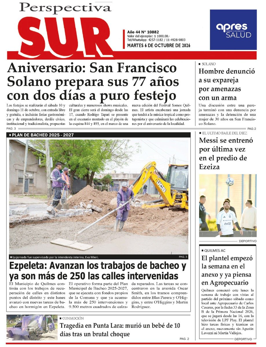 perspectivasur's tweet photo. #TAPA No te pierdas la edición de hoy del diario #PERSPECTIVASUR https://t.co/2TbUCuli5v