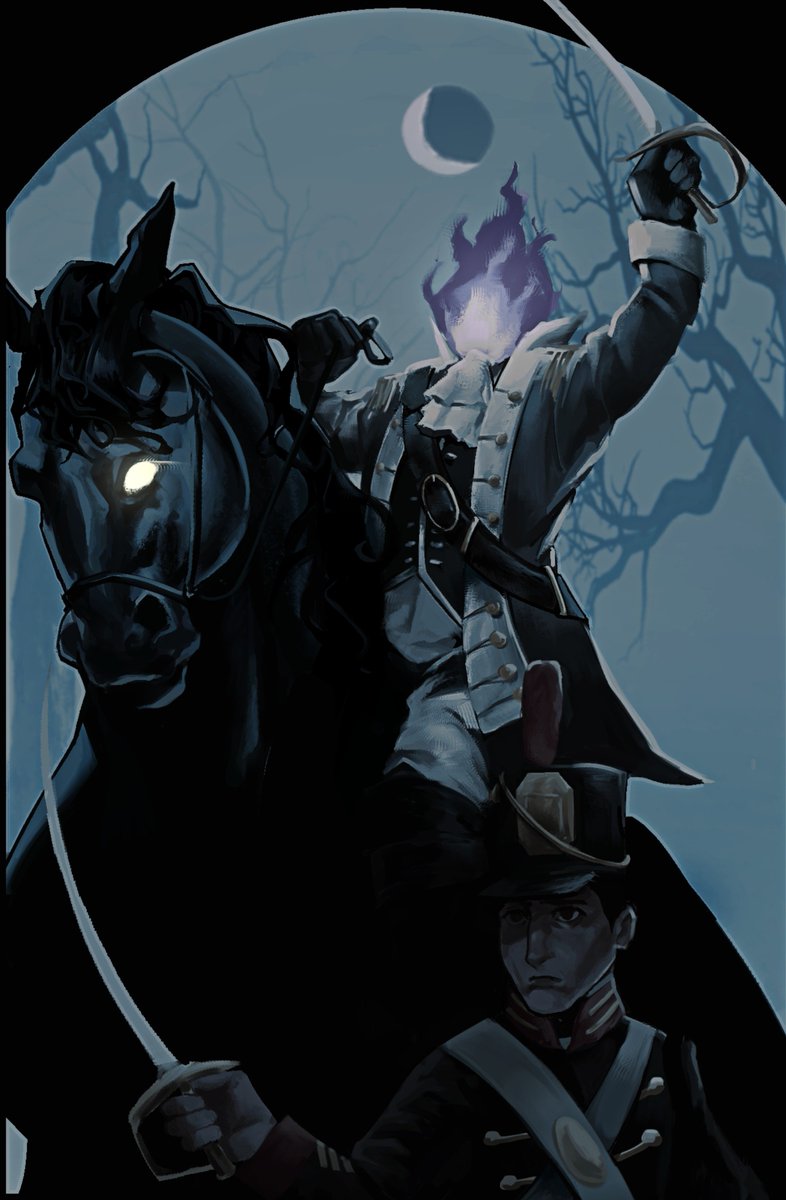 imchickennwings's tweet photo. forgot to post my headless horseman art!!!  happy october #gnb https://t.co/xXqgkHzMFS