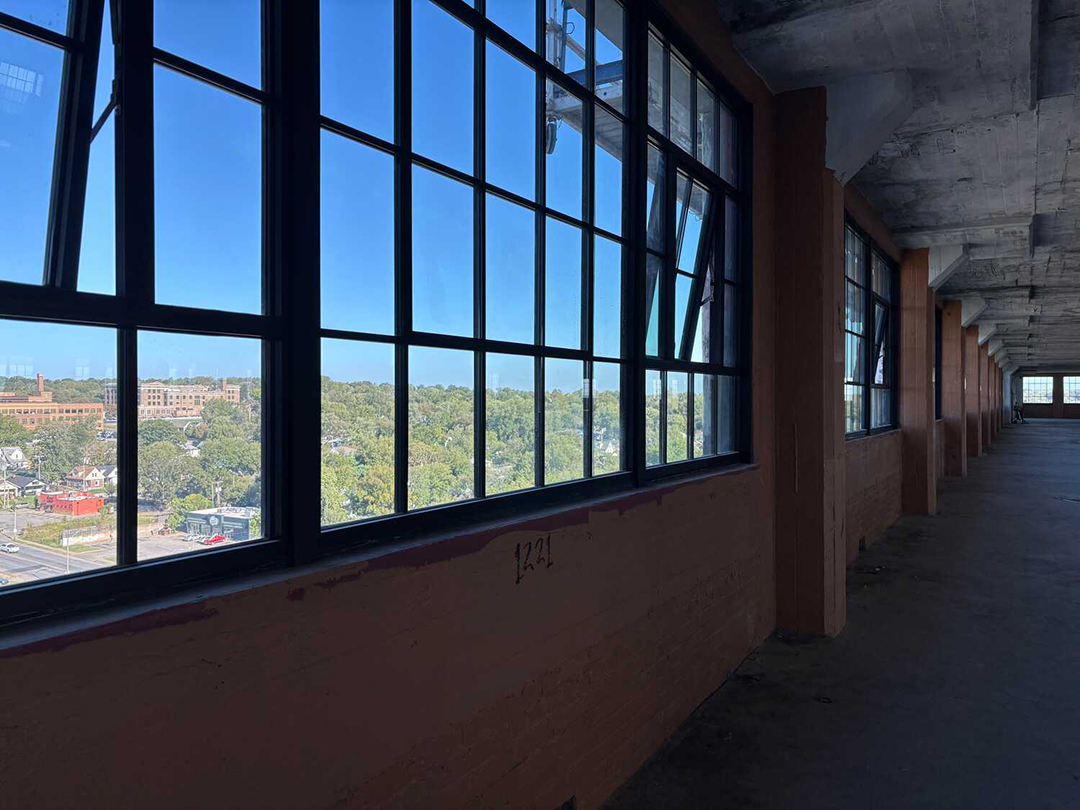 PROSOCO's tweet photo. "There's no true substrate. Just layers of brick." The project team restoring the former Hardesty Federal Complex in KCMO is encapsulating 12 stories of brick with a PROSOCO sandwich: Cat 5 on the interior, and BMC II on the exterior. https://t.co/18XDC2ZQSn https://t.co/0QcCAWuLhn