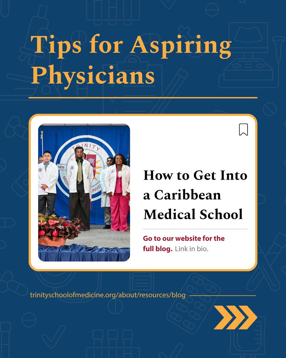 TrinityMedNews's tweet photo. Learn how to get into a Caribbean medical school, what admissions teams look for, and how Trinity evaluates GPA, MCAT scores, prerequisites, and more. 🥼🩺
Keep reading: https://t.co/71NowdW4NN
#MedSchoolAdmissions #MDProgram #MedStudent #MDAdmissions #MCAT #CaribbeanMedicalSchool