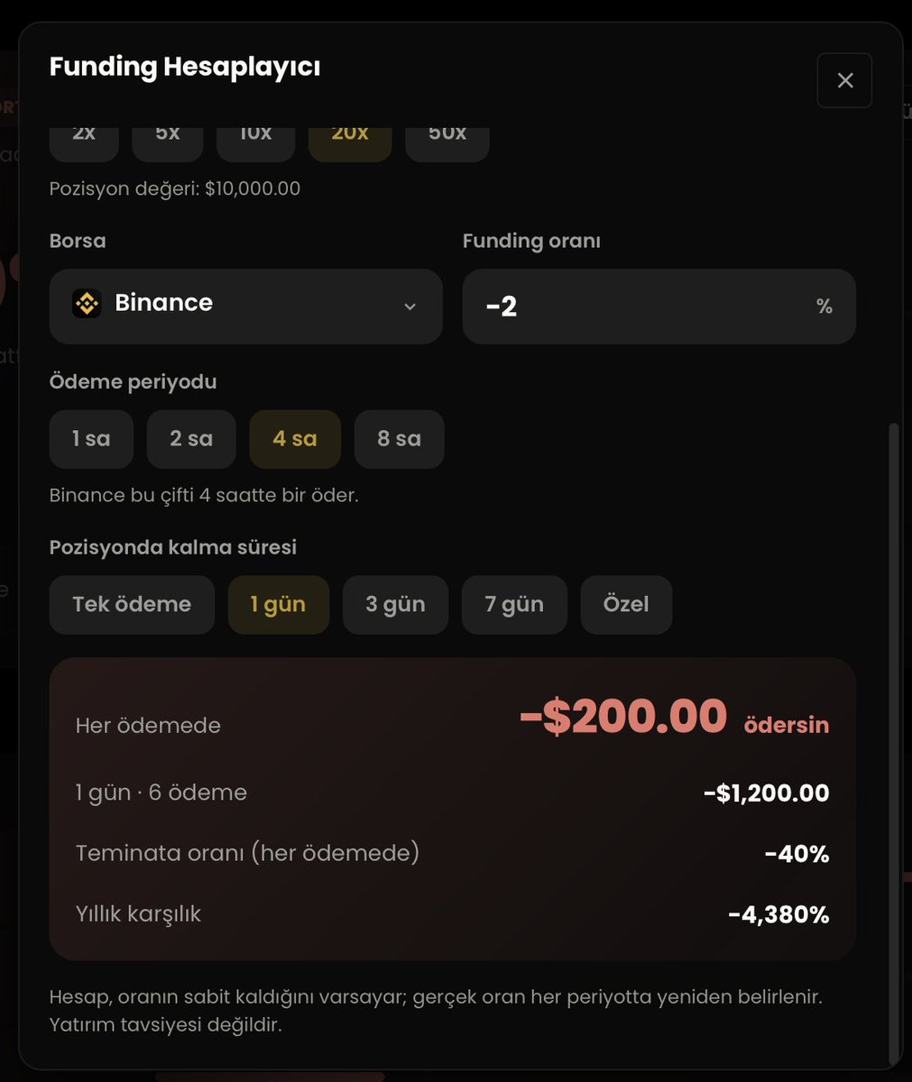 gorkeuu's tweet photo. Eğer #NMR'ye -%2.00 fonlama oranındayken 500$ 20x kaldıraç SHORT açarsan saat 19:00'daki takasta 200$ longtakilere ödeme yaparsın! 

Ancak bu süreçte long pozisyondaysan yine aynı hesapla; 200$ direkt kasana eklenir. 

O yüzden bu saatleri takip etmen önemli!

👉🏻 https://t.co/u7uWqYn3Kk

Bakalım fiyatı ne olacak fee kesimine yakın?