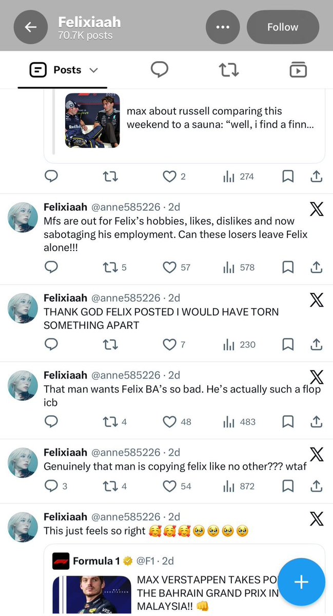 feralocity's tweet photo. Felix akgaes are truly hilarious. Instead of keeping tabs on Chan like the parasocial losers they are, they should start filling out job applications. This lunatic talks about him more than her supposed fave https://t.co/fwC01kIqHy