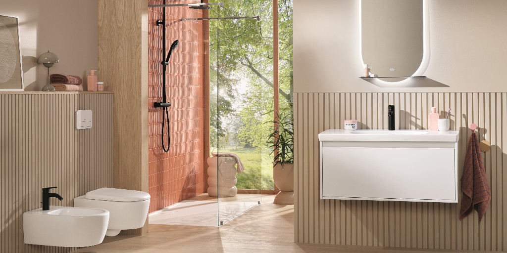RIBAJ's tweet photo. 🤔 [AD] How do you design a contemporary bathroom that's cohesive AND individual?

🛁 @VilleroyBochUK has just the thing: https://t.co/x3TL5U1AqX

#bathroomdesign
#interiors
#specification https://t.co/dOHIWVMZ7k