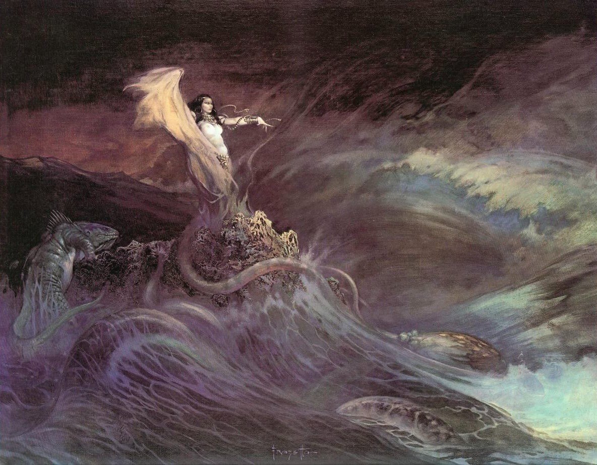 ArtorOtherThing's tweet photo. Sea Witch by Frank Frazetta, 1966 https://t.co/anCbBThoXB