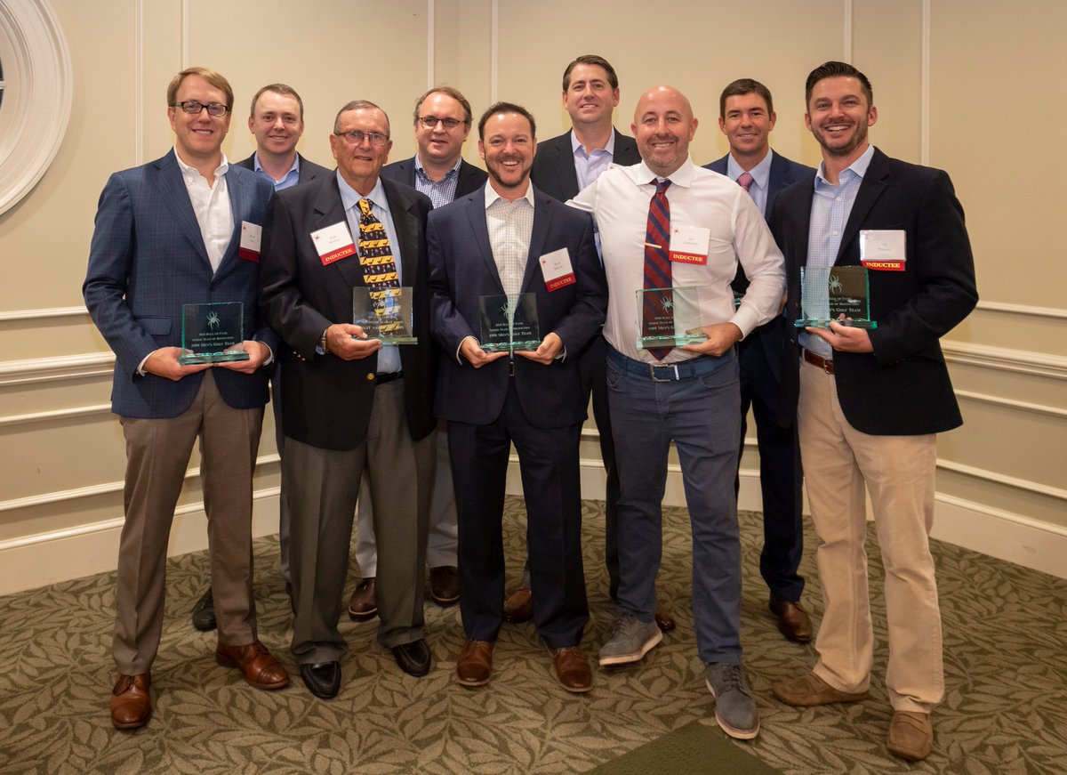 SpiderAthletics's tweet photo. We're glad he took his rightful place in the Richmond Athletics Hall of Fame in 2018 right alongside his legendary 1999 men's golf team, which remains the only Spiders golf team to reach the NCAA National Championship. https://t.co/spJcpgtkLz