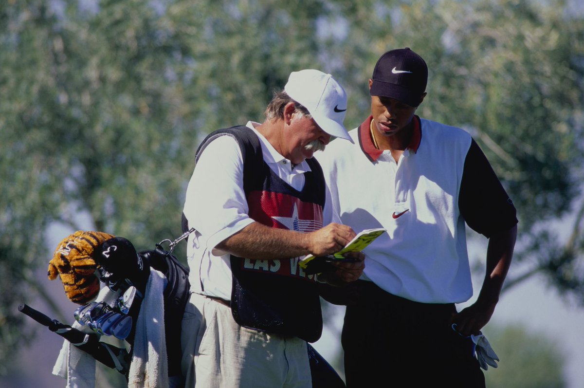 OGTigerTracker's tweet photo. 30 years ago!!!

Tiger won his first PGA Tour event at the 1996 Las Vegas Invitational in a playoff over Davis Love in just his fifth professional start. He collected $297,000, back in the big-check days. Love seeing Tida. #timeflies 🐅 https://t.co/wkTcXVBqs0
