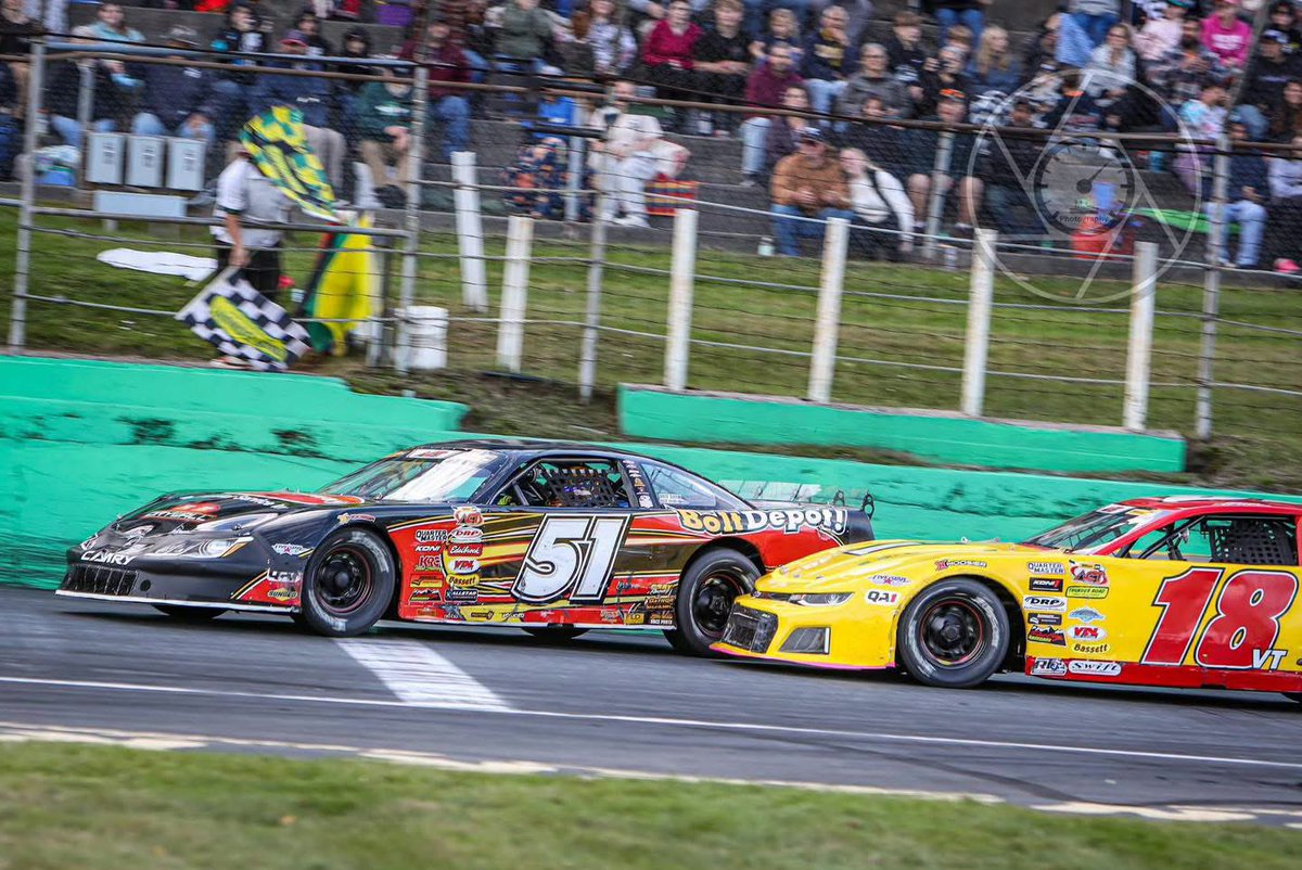 ACTTour's tweet photo. Gabe Brown Wins 64th Northfield Savings Bank Vermont Milk Bowl in Thrilling Final Segment Showdown with Teammate Kaiden Fisher - Read more about the Toughest Short Track Race in America at https://t.co/hfh8cQjNmk

📸 Merrick Cote &amp; Big Al's Photos - Racing Photography https://t.co/oqngkyw1wr