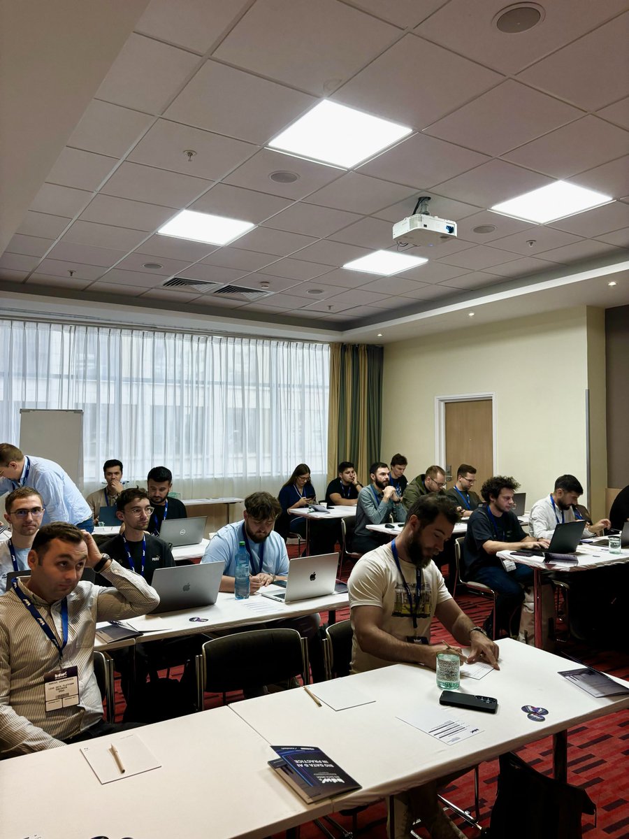 bigdataweek's tweet photo. 🟦 Mircea Rugina, LSEG, takes participants from a flight-data API to a dashboard: Kafka for streaming, PostgreSQL for storage, dbt for transformation, Airflow for orchestration and Superset for visualization - all running locally with Docker. #bigdataweek #bdw2026 #bdwbucharest https://t.co/ResVtqDyoT