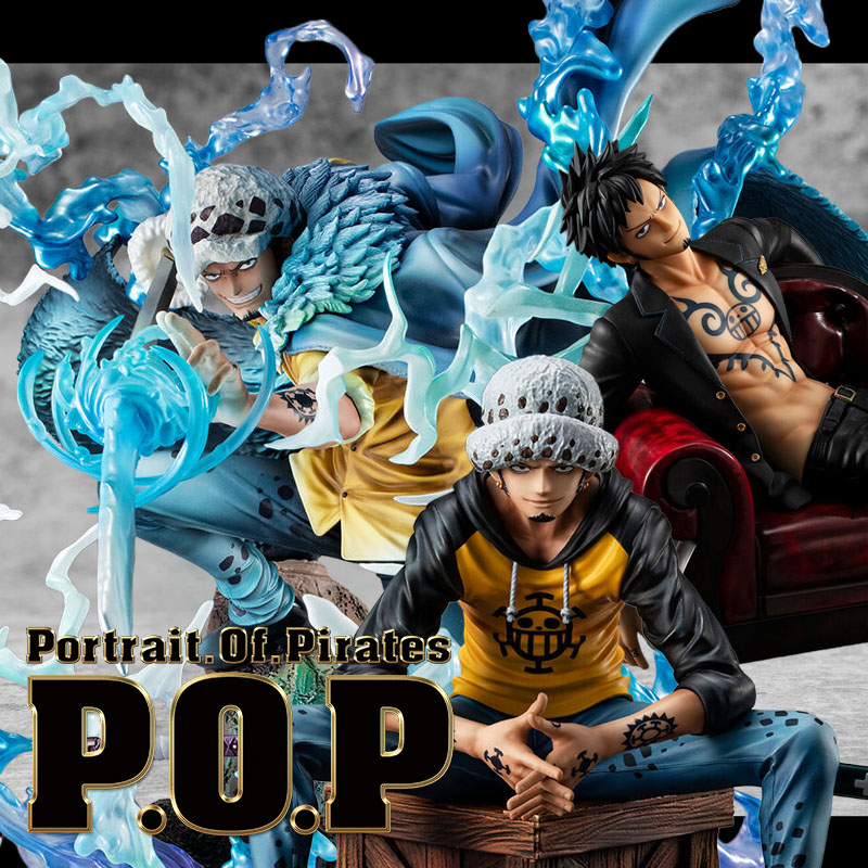 POP15thMemorial's tweet photo. 本日10月6日は
ロー、バルトロメオ、たしぎの誕生日！
3人���もP.O.Pでは様々な形で立体化しています！

特に様々な姿で立体化してきた
ローをご紹介！
HAPPY BIRTHDAY❢🍙

#POP_MH #onepiece https://t.co/fv8AwHNOhR
