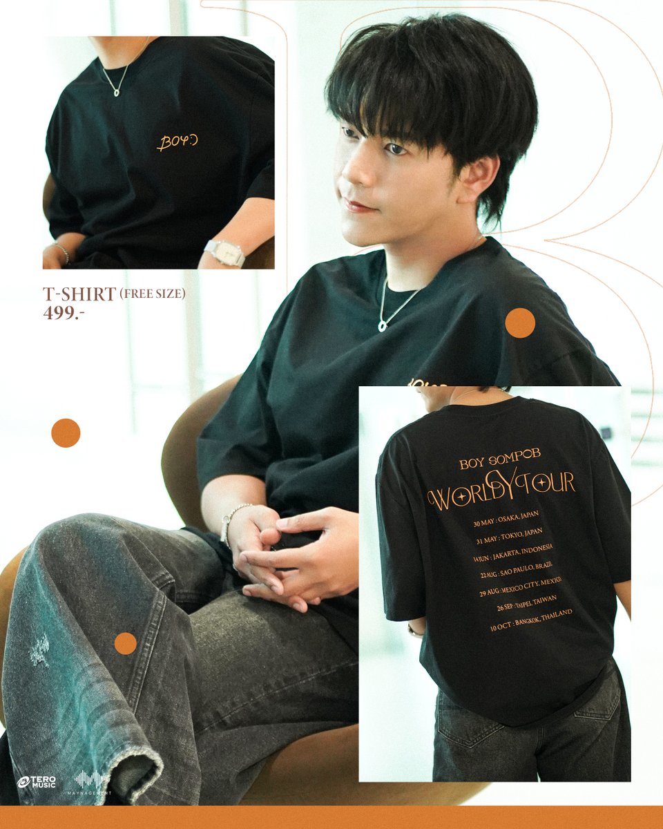 teromusicth's tweet photo. Merch ของบอย มาแล้วววววว!
🛍️ 10.10 วันเสาร์นี้แวะมาช้อป OFFICIAL MERCHANDISE ของ @BoySompob 
กันได้ที่หน้างาน BOY SOMPOB WORLD Y TOUR LIVE IN BANGKOK นะครับ

📌 บูธ MERCHANDISE เริ่มขาย 3:00 PM
📌 ลงทะเบียนเข้างาน 4:00 PM
แล้วเจอกันนะ

#BoySompobWorldYTourLiveinBangkok
#BoySompobWorldYTour
#BoySompob #บอยสมภพ
#Maynagement 
#TeroMusic