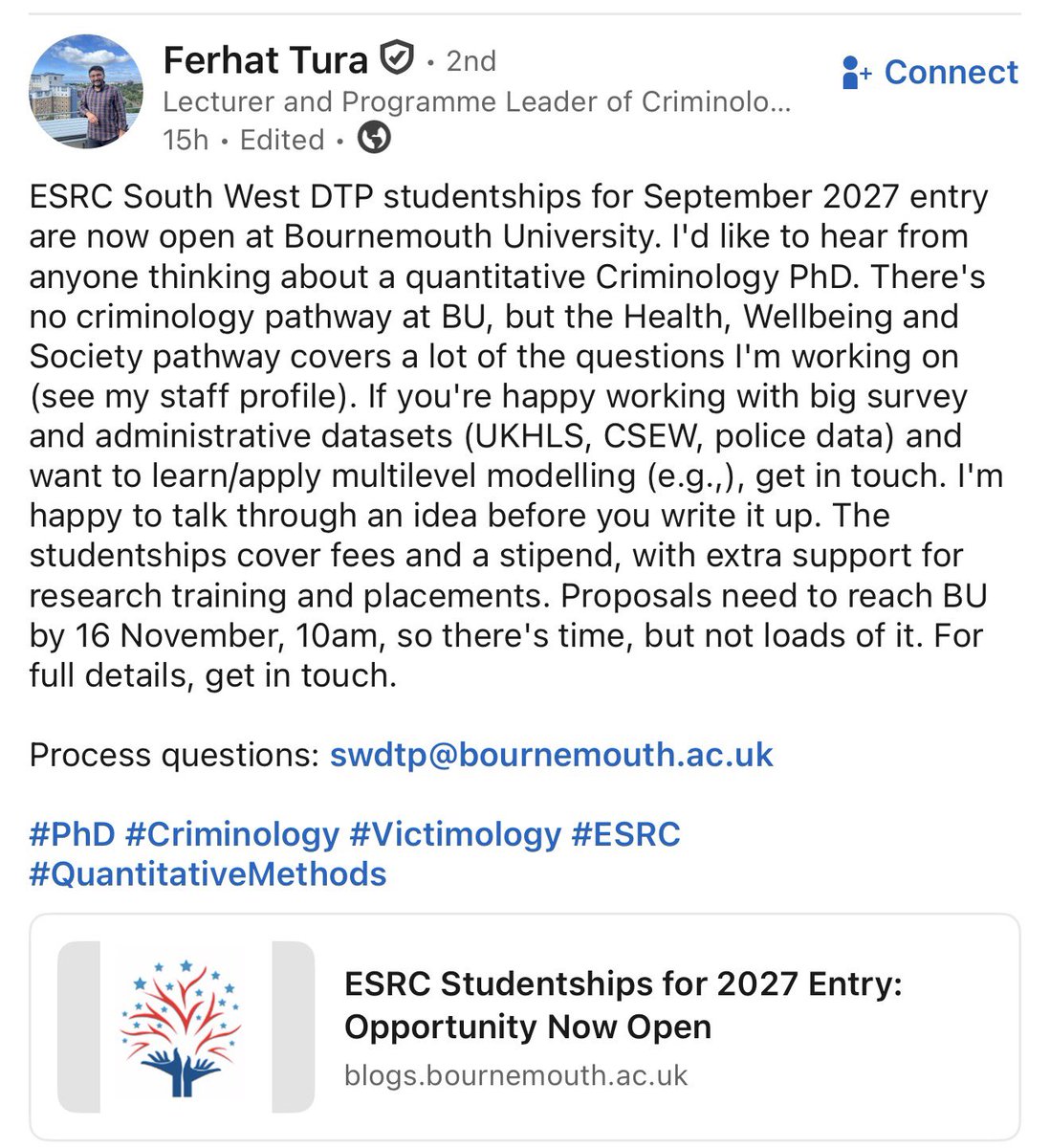 FeranmiFerary's tweet photo. Now is not the time to sleep on LinkedIn as many Professors and departments in the UK are currently advertising PhD funding opportunities…👇 https://t.co/XCP92Fiitw
