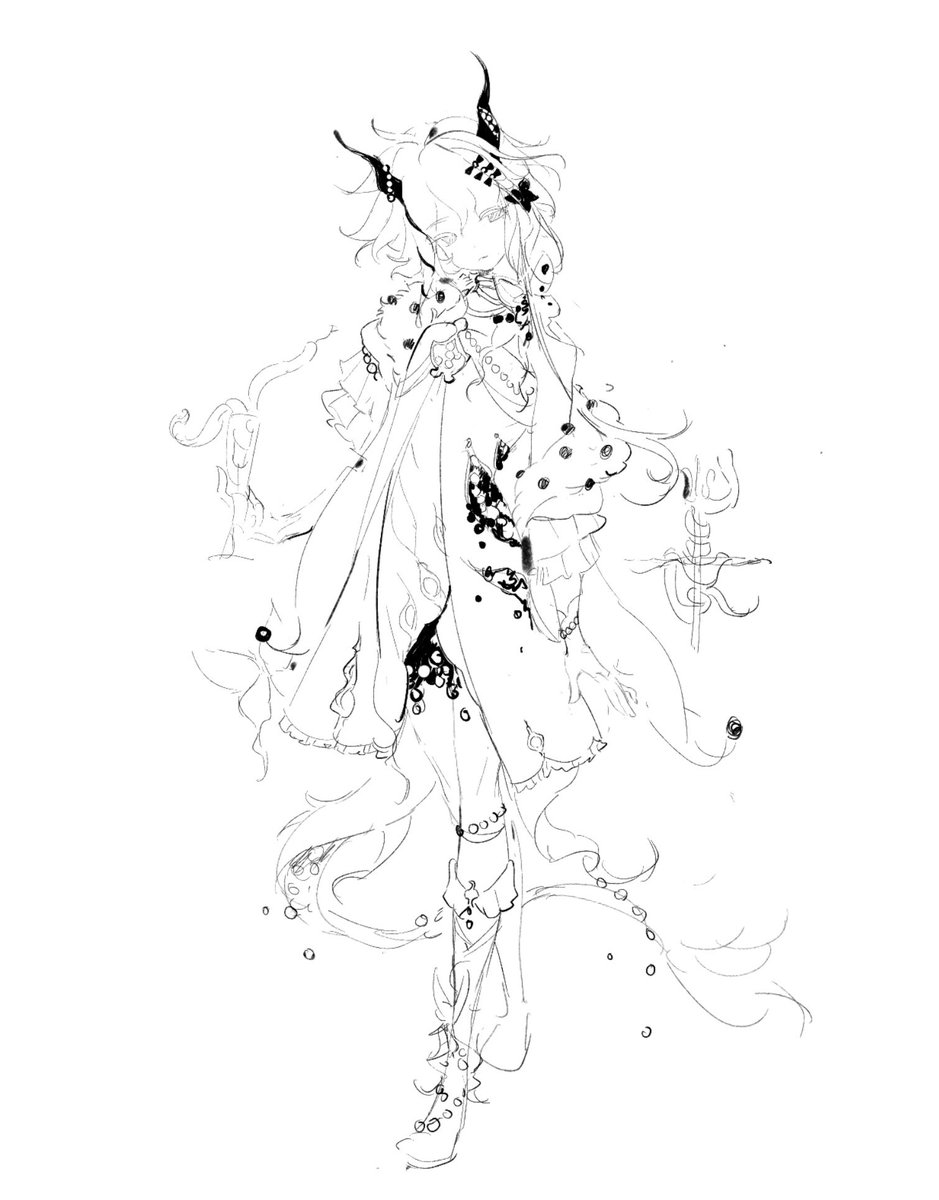 uyu756826's tweet photo. 画师给的wip，很喜欢所以发了！
#oc https://t.co/tIKYod8xEU